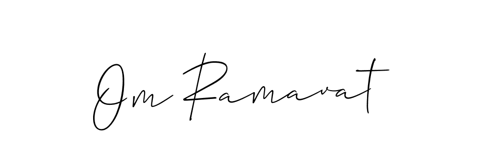 Make a beautiful signature design for name Om Ramavat. With this signature (Allison_Script) style, you can create a handwritten signature for free. Om Ramavat signature style 2 images and pictures png