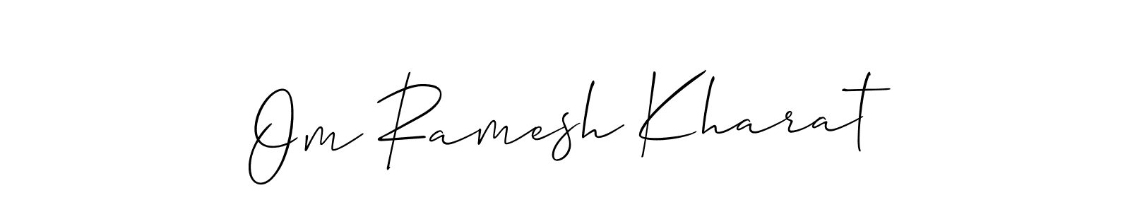 This is the best signature style for the Om Ramesh Kharat name. Also you like these signature font (Allison_Script). Mix name signature. Om Ramesh Kharat signature style 2 images and pictures png