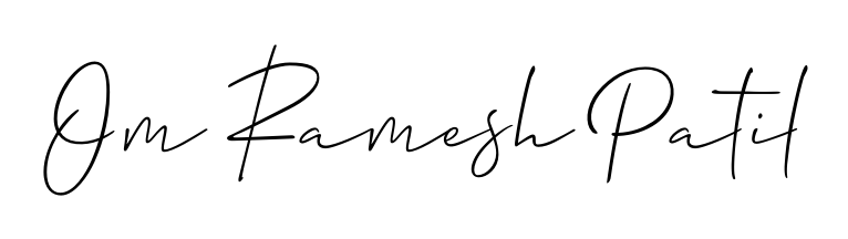 Create a personalized artistic stamp with Om Ramesh Patil in Allison_Script font. Perfect for visual artists, designers, and influencers. Om Ramesh Patil signature style 2 images and pictures png