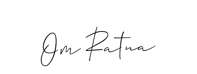 if you are searching for the best signature style for your name Om Ratna. so please give up your signature search. here we have designed multiple signature styles  using Allison_Script. Om Ratna signature style 2 images and pictures png