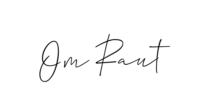 The best way (Allison_Script) to make a short signature is to pick only two or three words in your name. The name Om Raut include a total of six letters. For converting this name. Om Raut signature style 2 images and pictures png