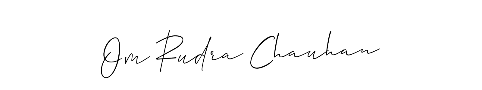 You should practise on your own different ways (Allison_Script) to write your name (Om Rudra Chauhan) in signature. don't let someone else do it for you. Om Rudra Chauhan signature style 2 images and pictures png