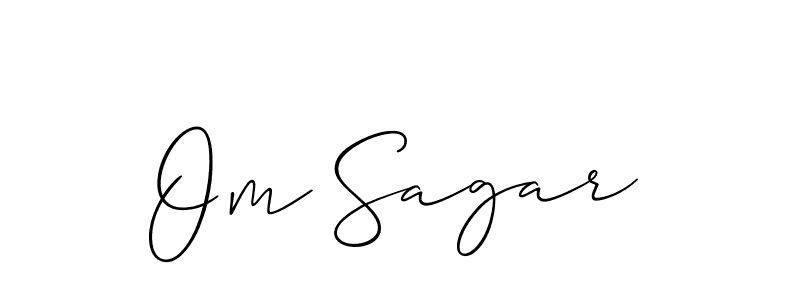 How to make Om Sagar name signature. Use Allison_Script style for creating short signs online. This is the latest handwritten sign. Om Sagar signature style 2 images and pictures png