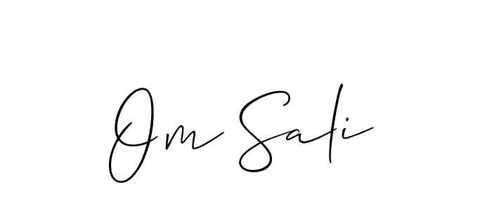 Design your own signature with our free online signature maker. With this signature software, you can create a handwritten (Allison_Script) signature for name Om Sali. Om Sali signature style 2 images and pictures png