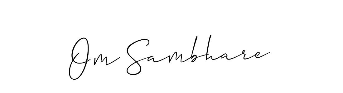 Create a beautiful signature design for name Om Sambhare. With this signature (Allison_Script) fonts, you can make a handwritten signature for free. Om Sambhare signature style 2 images and pictures png