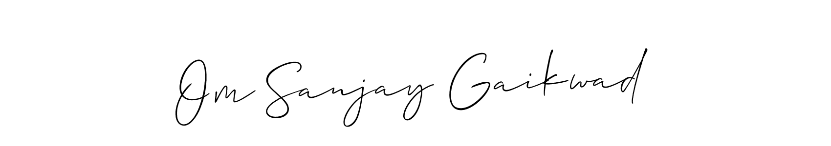 You should practise on your own different ways (Allison_Script) to write your name (Om Sanjay Gaikwad) in signature. don't let someone else do it for you. Om Sanjay Gaikwad signature style 2 images and pictures png