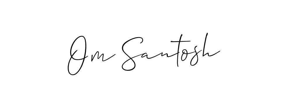 Make a short Om Santosh signature style. Manage your documents anywhere anytime using Allison_Script. Create and add eSignatures, submit forms, share and send files easily. Om Santosh signature style 2 images and pictures png