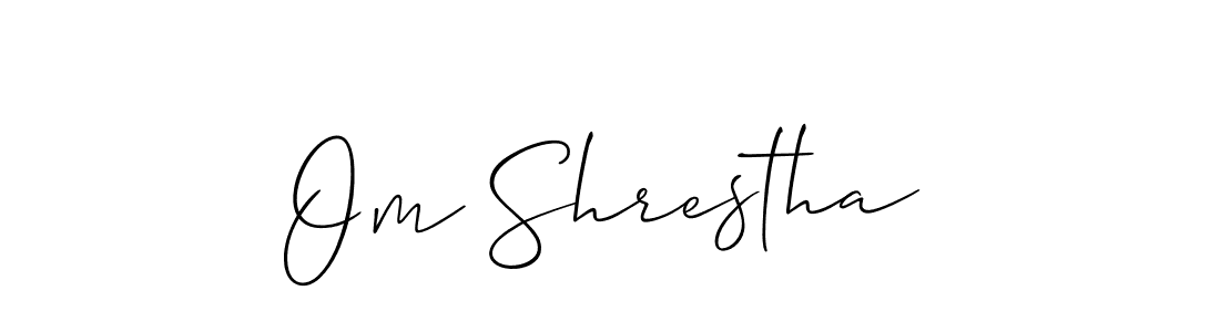 Design your own signature with our free online signature maker. With this signature software, you can create a handwritten (Allison_Script) signature for name Om Shrestha. Om Shrestha signature style 2 images and pictures png