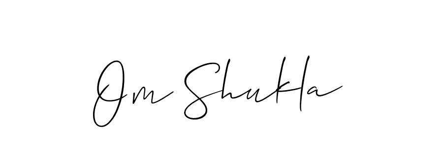 Also You can easily find your signature by using the search form. We will create Om Shukla name handwritten signature images for you free of cost using Allison_Script sign style. Om Shukla signature style 2 images and pictures png