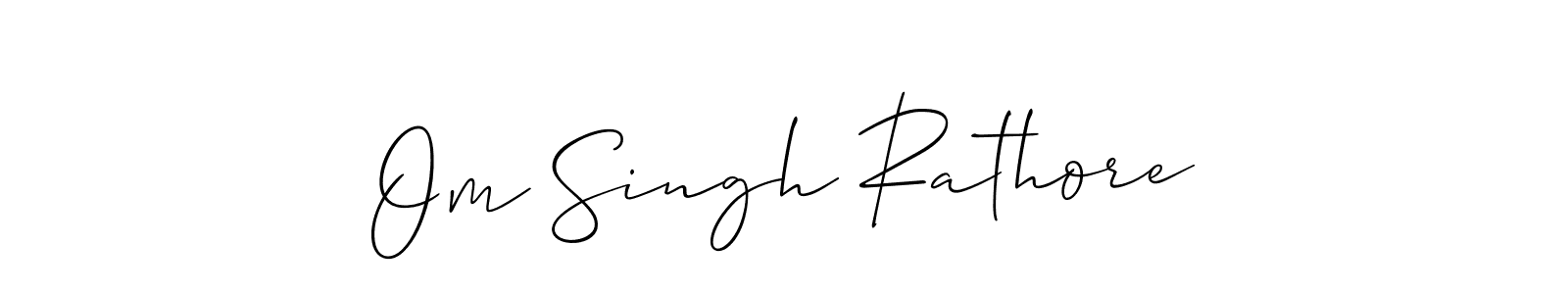 Similarly Allison_Script is the best handwritten signature design. Signature creator online .You can use it as an online autograph creator for name Om Singh Rathore. Om Singh Rathore signature style 2 images and pictures png
