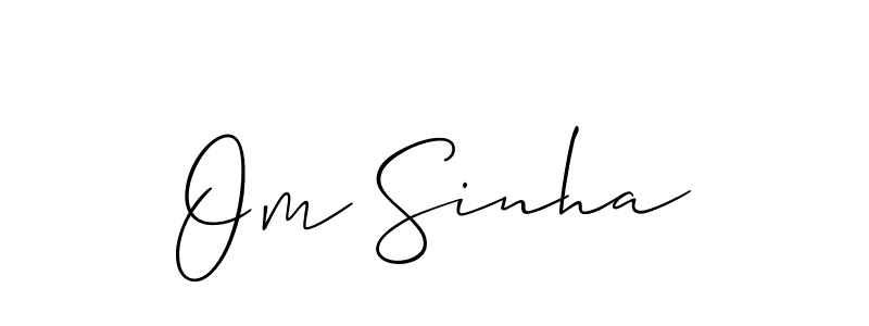 Create a beautiful signature design for name Om Sinha. With this signature (Allison_Script) fonts, you can make a handwritten signature for free. Om Sinha signature style 2 images and pictures png