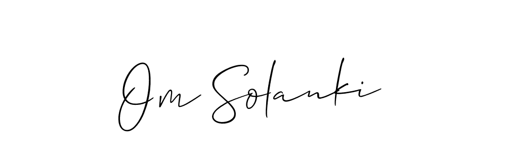 The best way (Allison_Script) to make a short signature is to pick only two or three words in your name. The name Om Solanki include a total of six letters. For converting this name. Om Solanki signature style 2 images and pictures png