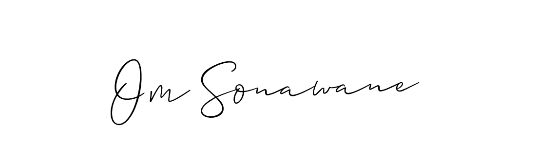 Also You can easily find your signature by using the search form. We will create Om Sonawane name handwritten signature images for you free of cost using Allison_Script sign style. Om Sonawane signature style 2 images and pictures png