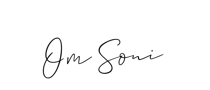 Best and Professional Signature Style for Om Soni. Allison_Script Best Signature Style Collection. Om Soni signature style 2 images and pictures png