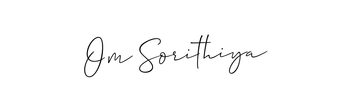 Also You can easily find your signature by using the search form. We will create Om Sorithiya name handwritten signature images for you free of cost using Allison_Script sign style. Om Sorithiya signature style 2 images and pictures png