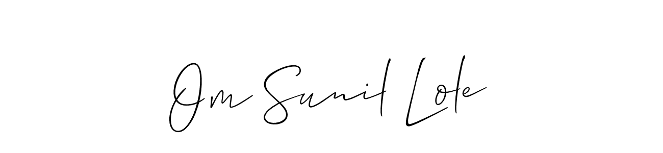 Make a beautiful signature design for name Om Sunil Lole. Use this online signature maker to create a handwritten signature for free. Om Sunil Lole signature style 2 images and pictures png