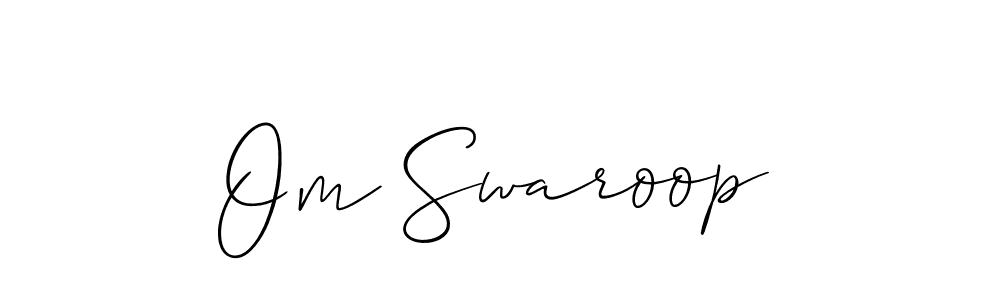 The best way (Allison_Script) to make a short signature is to pick only two or three words in your name. The name Om Swaroop include a total of six letters. For converting this name. Om Swaroop signature style 2 images and pictures png