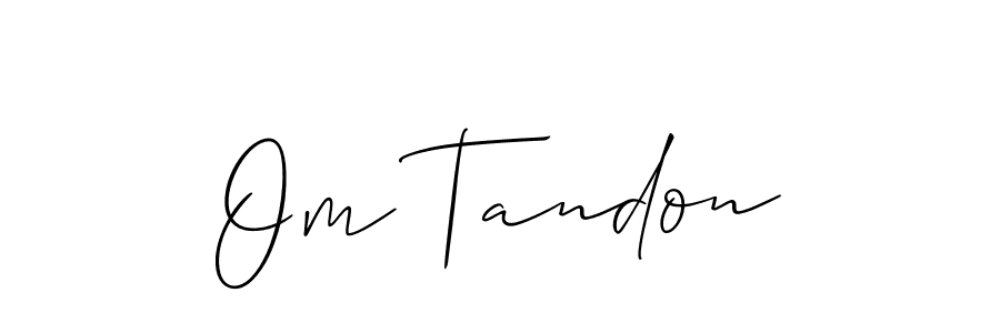 How to make Om Tandon name signature. Use Allison_Script style for creating short signs online. This is the latest handwritten sign. Om Tandon signature style 2 images and pictures png