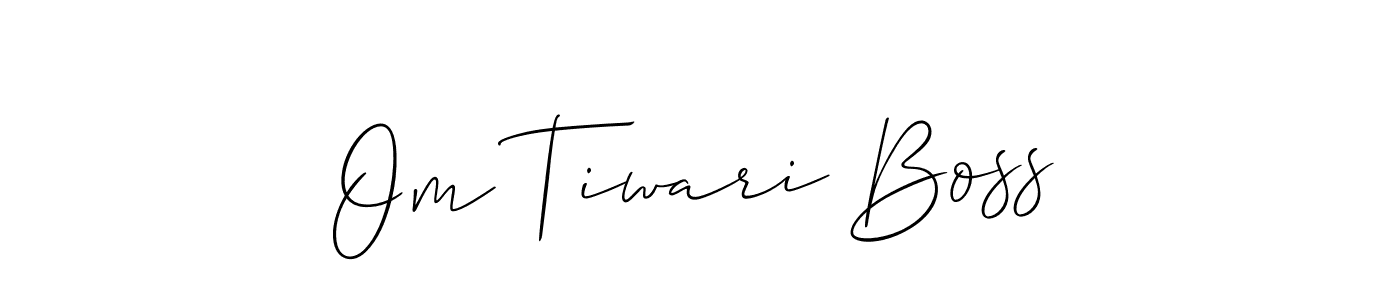 Make a beautiful signature design for name Om Tiwari Boss. With this signature (Allison_Script) style, you can create a handwritten signature for free. Om Tiwari Boss signature style 2 images and pictures png