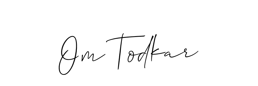 Similarly Allison_Script is the best handwritten signature design. Signature creator online .You can use it as an online autograph creator for name Om Todkar. Om Todkar signature style 2 images and pictures png