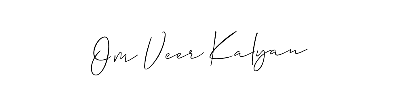 How to Draw Om Veer Kalyan signature style? Allison_Script is a latest design signature styles for name Om Veer Kalyan. Om Veer Kalyan signature style 2 images and pictures png