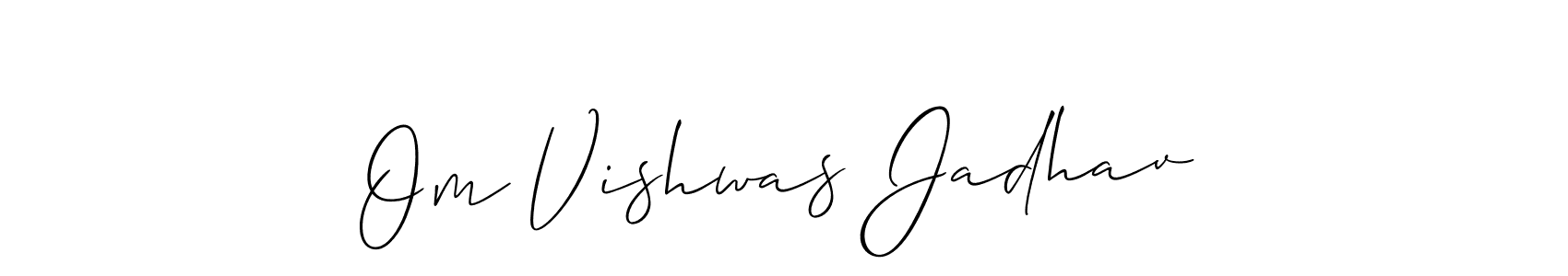 Best and Professional Signature Style for Om Vishwas Jadhav. Allison_Script Best Signature Style Collection. Om Vishwas Jadhav signature style 2 images and pictures png