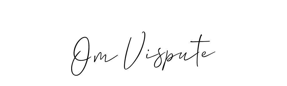 Also we have Om Vispute name is the best signature style. Create professional handwritten signature collection using Allison_Script autograph style. Om Vispute signature style 2 images and pictures png