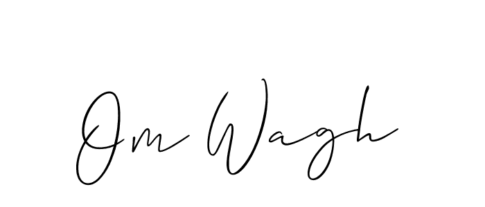 Also we have Om Wagh name is the best signature style. Create professional handwritten signature collection using Allison_Script autograph style. Om Wagh signature style 2 images and pictures png