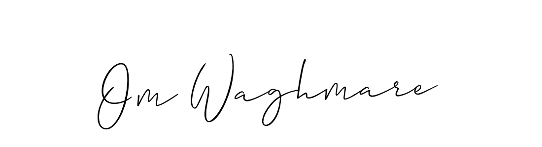 Use a signature maker to create a handwritten signature online. With this signature software, you can design (Allison_Script) your own signature for name Om Waghmare. Om Waghmare signature style 2 images and pictures png