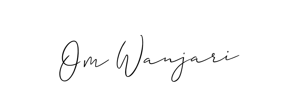 Om Wanjari stylish signature style. Best Handwritten Sign (Allison_Script) for my name. Handwritten Signature Collection Ideas for my name Om Wanjari. Om Wanjari signature style 2 images and pictures png