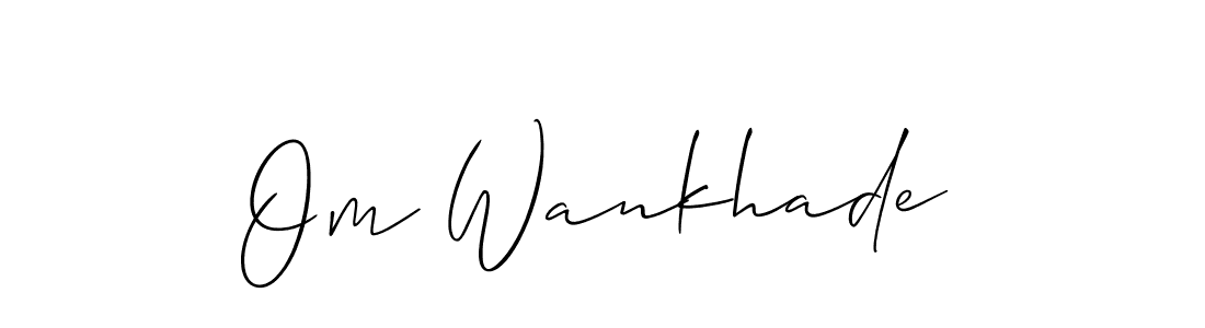 Use a signature maker to create a handwritten signature online. With this signature software, you can design (Allison_Script) your own signature for name Om Wankhade. Om Wankhade signature style 2 images and pictures png
