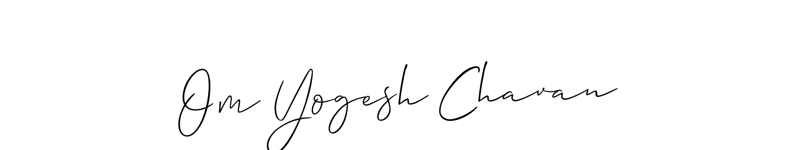 Also we have Om Yogesh Chavan name is the best signature style. Create professional handwritten signature collection using Allison_Script autograph style. Om Yogesh Chavan signature style 2 images and pictures png