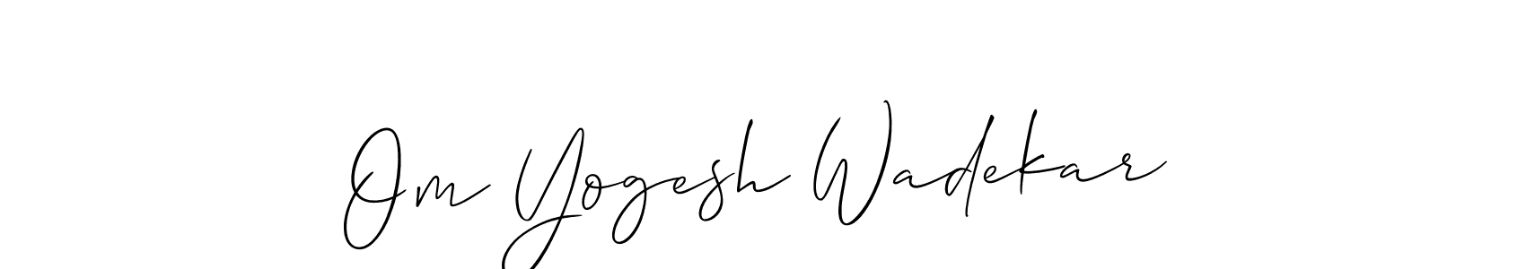 Design your own signature with our free online signature maker. With this signature software, you can create a handwritten (Allison_Script) signature for name Om Yogesh Wadekar. Om Yogesh Wadekar signature style 2 images and pictures png
