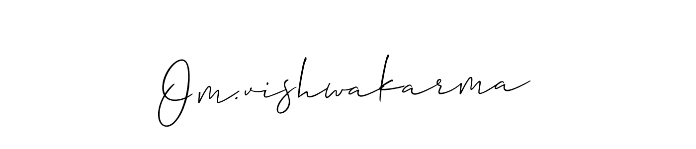 Make a beautiful signature design for name Om.vishwakarma. Use this online signature maker to create a handwritten signature for free. Om.vishwakarma signature style 2 images and pictures png