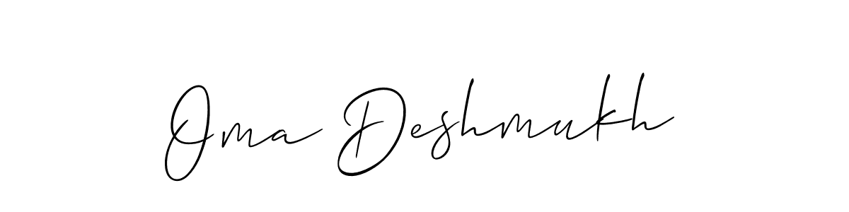 This is the best signature style for the Oma Deshmukh name. Also you like these signature font (Allison_Script). Mix name signature. Oma Deshmukh signature style 2 images and pictures png