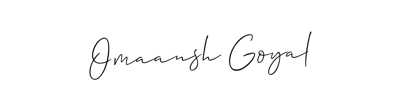 Similarly Allison_Script is the best handwritten signature design. Signature creator online .You can use it as an online autograph creator for name Omaansh Goyal. Omaansh Goyal signature style 2 images and pictures png