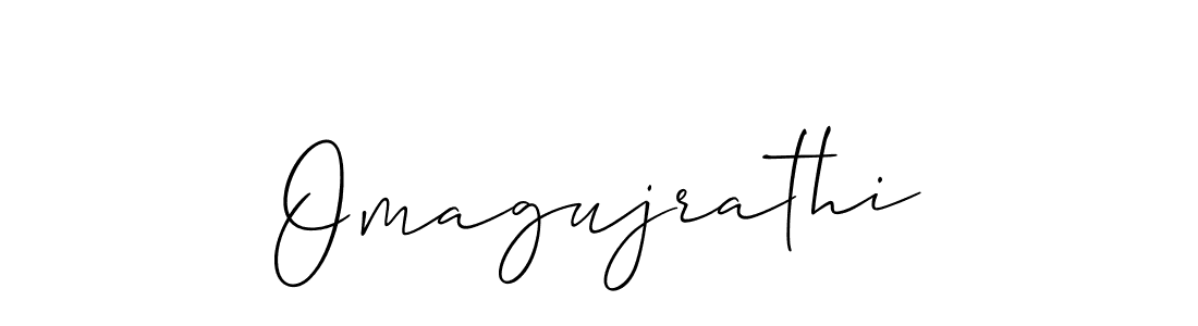 Use a signature maker to create a handwritten signature online. With this signature software, you can design (Allison_Script) your own signature for name Omagujrathi. Omagujrathi signature style 2 images and pictures png