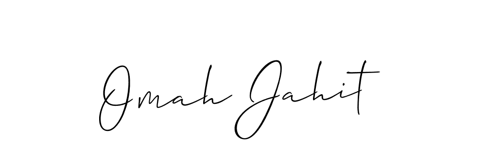 How to make Omah Jahit name signature. Use Allison_Script style for creating short signs online. This is the latest handwritten sign. Omah Jahit signature style 2 images and pictures png