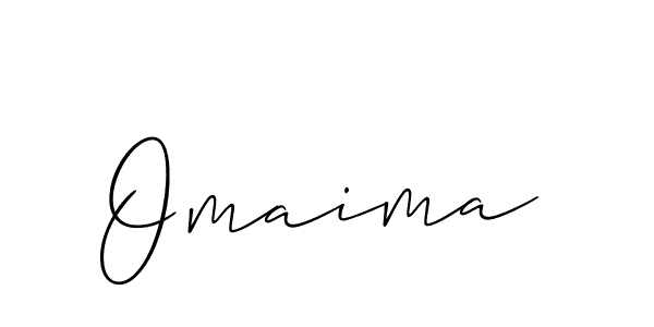 Create a beautiful signature design for name Omaima. With this signature (Allison_Script) fonts, you can make a handwritten signature for free. Omaima signature style 2 images and pictures png