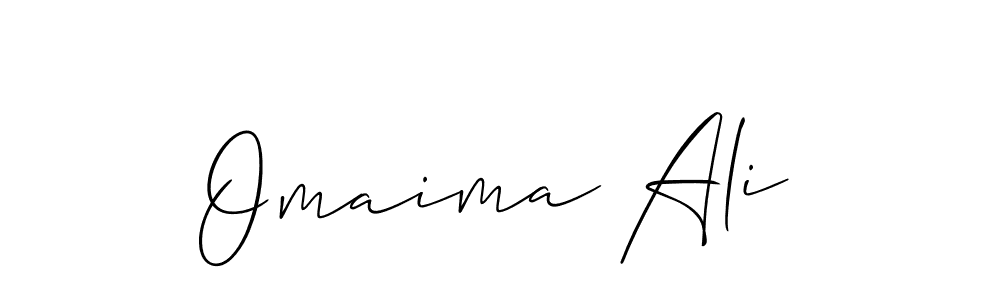 You should practise on your own different ways (Allison_Script) to write your name (Omaima Ali) in signature. don't let someone else do it for you. Omaima Ali signature style 2 images and pictures png