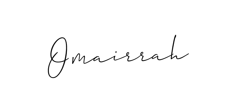 if you are searching for the best signature style for your name Omairrah. so please give up your signature search. here we have designed multiple signature styles  using Allison_Script. Omairrah signature style 2 images and pictures png