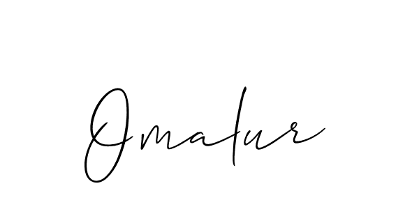Make a beautiful signature design for name Omalur. With this signature (Allison_Script) style, you can create a handwritten signature for free. Omalur signature style 2 images and pictures png