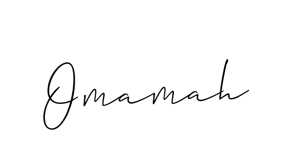 The best way (Allison_Script) to make a short signature is to pick only two or three words in your name. The name Omamah include a total of six letters. For converting this name. Omamah signature style 2 images and pictures png
