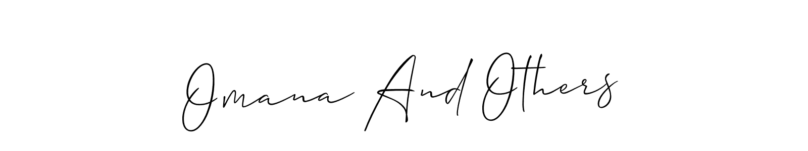 How to make Omana And Others signature? Allison_Script is a professional autograph style. Create handwritten signature for Omana And Others name. Omana And Others signature style 2 images and pictures png