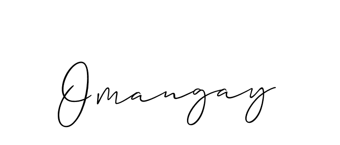 Create a beautiful signature design for name Omangay. With this signature (Allison_Script) fonts, you can make a handwritten signature for free. Omangay signature style 2 images and pictures png