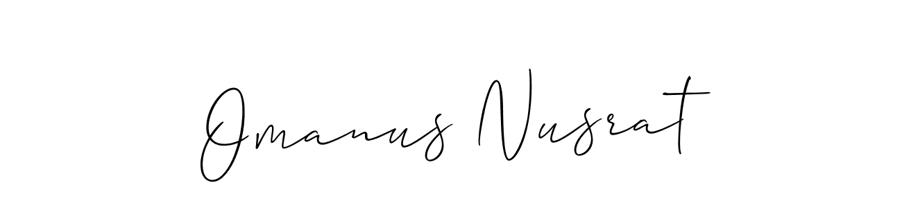 Make a beautiful signature design for name Omanus Nusrat. Use this online signature maker to create a handwritten signature for free. Omanus Nusrat signature style 2 images and pictures png