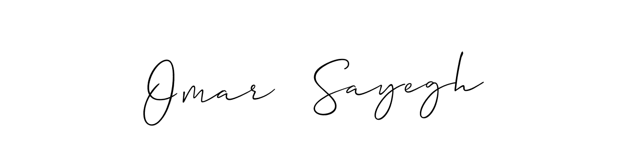 Make a beautiful signature design for name Omar   Sayegh. With this signature (Allison_Script) style, you can create a handwritten signature for free. Omar   Sayegh signature style 2 images and pictures png