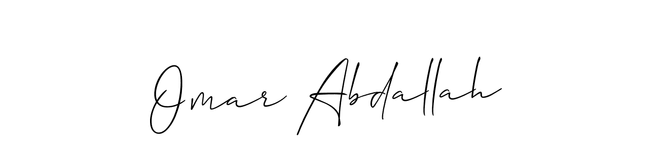 How to make Omar Abdallah name signature. Use Allison_Script style for creating short signs online. This is the latest handwritten sign. Omar Abdallah signature style 2 images and pictures png