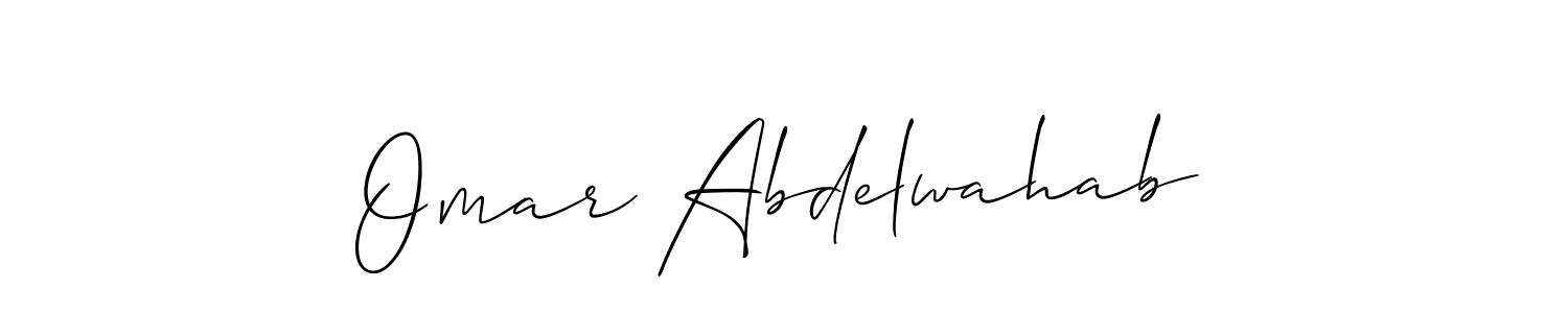 This is the best signature style for the Omar Abdelwahab name. Also you like these signature font (Allison_Script). Mix name signature. Omar Abdelwahab signature style 2 images and pictures png