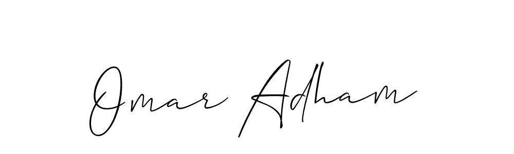 It looks lik you need a new signature style for name Omar Adham. Design unique handwritten (Allison_Script) signature with our free signature maker in just a few clicks. Omar Adham signature style 2 images and pictures png